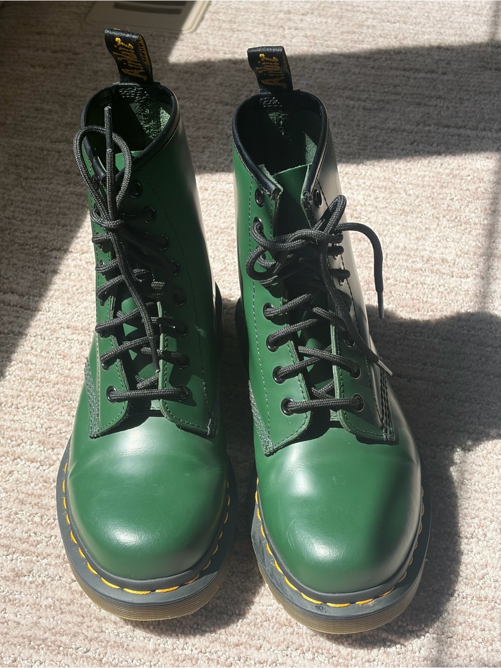 Dr. Martens Green 1460 Smooth Leather Lace Up Boots - Picture 4 of 4